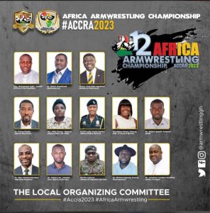 Mrs. Gifty Oware-Mensah part of the 12th Africa Armwrestling Championship Local Organizing Committee